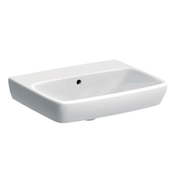  - GEBERIT Selnova Square Umywalka 55 x 44 cm, z przelewem, bez otworu na baterie biały połysk 500291017 - 500.291.01.7 - Łazienki Szydłowski