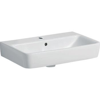  - GEBERIT Selnova Compact Umywalka, 60x37 cm, z przelewem, z otworem na baterię biały połysk 501511007 - 501.511.00.7 - Łazienki Szydłowski