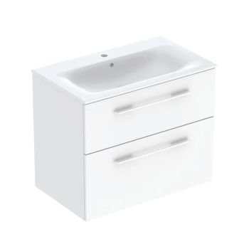  - GEBERIT Selnova Square Zestaw szafka + umywalka 80 x 50,2cm biały 501240001 - 501.240.00.1 - Łazienki Szydłowski
