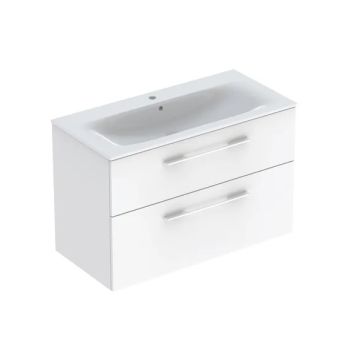  - GEBERIT Selnova Square Zestaw umywalka z szafką 100 x 50,2 cm, biały 501244001 - 501.244.00.1 - Łazienki Szydłowski
