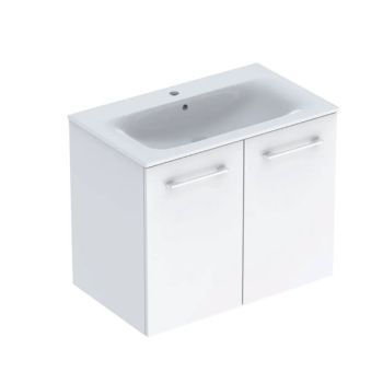 - GEBERIT Selnova Square Zestaw szafki z umywalka, z dwojgiem drzwi 100 x 50,2 cm biały 501260001 - 501.260.00.1 - Łazienki Szydłowski