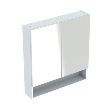  - GEBERIT Selnova Square Szafka z lustrem 58,8 x 85 x 17,5 cm, z dwojgiem drzwi, biały 501264001 - 501.264.00.1 - Łazienki Szydłowski