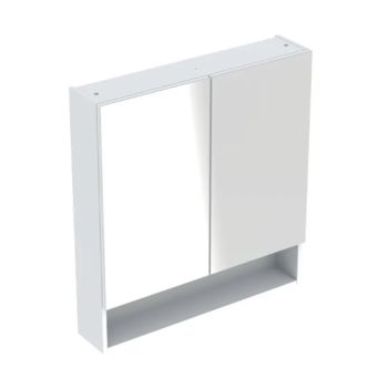  - GEBERIT Selnova Square Szafka z lustrem, 78,8 x 17,5 cm, z dwojgiem drzwi, biały 501268001 - 501.268.00.1 - Łazienki Szydłowski