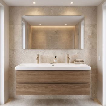 - GEBERIT Acanto Umywalka z przelewem 120 x 48,2 cm biała z powłoką KeraTect 501880002 - 501.880.00.2 - Łazienki Szydłowski