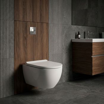 - GEBERIT Acanto WC wiszące z deską sedesową, biały z powłoką KeraTect 502774008 - 502.774.00.8 - Łazienki Szydłowski