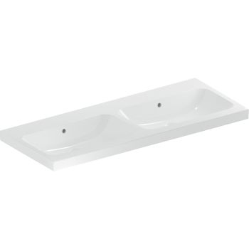  - GEBERIT iCon Light Umywalka podwójna, 120x48 cm, z dwoma przelewami, bez otworu na baterię, KeraTect 501838004 - 501.838.00.4 - Łazienki Szydłowski