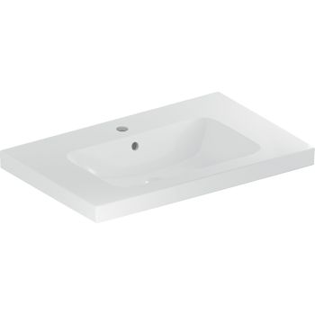  - GEBERIT iCon Light Umywalka, 75x48 cm, z przelewem, z otworem na baterię, z powierzchnią odkładczą, KeraTect 501839002 - 501.839.00.2 - Łazienki Szydłowski