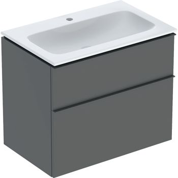  - GEBERIT iCon umywalka biała z powłoką KeraTect 75 cm z szafką lawa mat 502332JK1 - 502.332.JK.1 - Łazienki Szydłowski