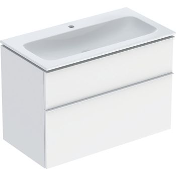  - GEBERIT iCon umywalka 90 x 48 cm biały połysk z powłoką KeraTect 90 cm z szafką biały mat 502333013 - 502.333.01.3 - Łazienki Szydłowski