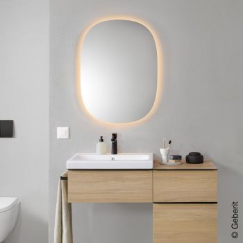  - GEBERIT Option Oval Podświetlane lustro, 60x80 cm 502800001 - 502.800.00.1 - Łazienki Szydłowski
