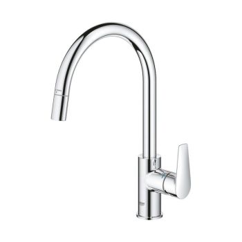 - GROHE-StartEdge bateria kuchenna z wyciąganą wylewką chrom 30550000 - 30550000 - Łazienki Szydłowski