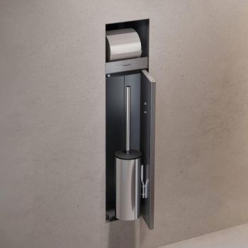  - HANSGROHE XtraStoris Rock Zamykana wnęka do wyłożenia płytkami  kolor stal nierdzewna szczotkowana 56062800 - 56062800 - Łazienki Szydłowski