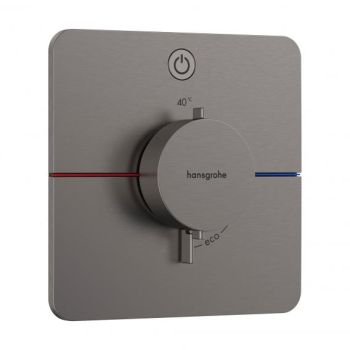 - HANSGROHE ShowerSelect Comfort Q Bateria termostatyczna, podtynkowa do 1 odbiornika czarny chrom szczotkowany 15581340 - 15581340 - Łazienki Szydłowski