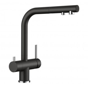 - BLANCO Fontas-S II bateria kuchenna z wyciąganą wylewką, dla systemu filtrów czarny 526158 - 526158 - Łazienki Szydłowski