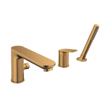 - DURAVIT Wave 3-otworowa bateria wannowa brąz szczotkowany WA5260000004 - WA5260000004 - Łazienki Szydłowski