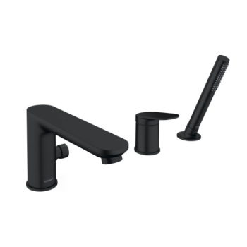  - DURAVIT Wave 3-otworowa bateria wannowa czarny mat WA5260000046 - WA5260000046 - Łazienki Szydłowski