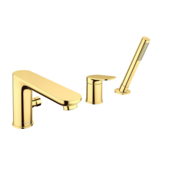 - DURAVIT Wave 3-otworowa bateria wannowa polerowane złoto WA5260000034 - WA5260000034 - Łazienki Szydłowski