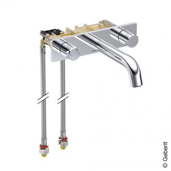  - Geberit ONE 3-otworowa bateria umywalkowa do montażu ściennego chrom 116464211 - 116.464.21.1 - Łazienki Szydłowski