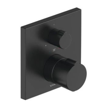  - DURAVIT C.1 Termostatyczna bateria prysznicowa podtynkowa czarny mat C14200015046 - C14200015046 - Łazienki Szydłowski