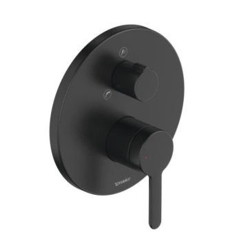 - DURAVIT C.1 bateria wannowa do 2 odbiorników czarny mat C15210012046 - C15210012046 - Łazienki Szydłowski