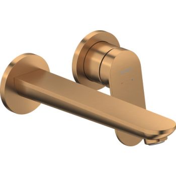 - DURAVIT Wave bateria umywalkowa ścienna , wylewka 202 mm brąz szczotkowany WA1070004004 - WA1070004004 - Łazienki Szydłowski