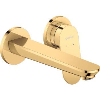 - DURAVIT Wave bateria umywalkowa ścienna , wylewka 202 mm złoty połysk WA1070004034 - WA1070004034 - Łazienki Szydłowski