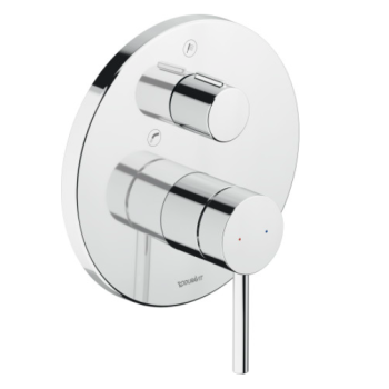  - DURAVIT Circle Jednouchwytowa bateria wannowa podtynkowa do 2 odbiorników chrom CE5210012010 - CE5210012010 - Łazienki Szydłowski