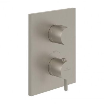  - VILLEROY&BOCH Conum podtynkowy termostat do 2 odbiornika nikiel szczotkowany TVS12700200064 - TVS12700200064 - Łazienki Szydłowski