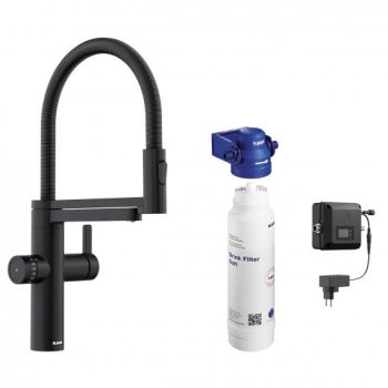  - BLANCO Evol-S Pro bateria kuchenna  z systemem filtrującym czarny mat 526636 - 526636 - Łazienki Szydłowski