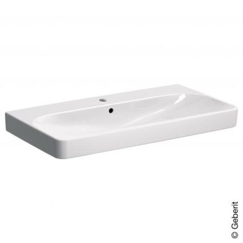  - GEBERIT Smyle Square umywalka 90 x 48 cm biały połysk z powłoką Keratec 500251018 - 500.251.01.8 - Łazienki Szydłowski
