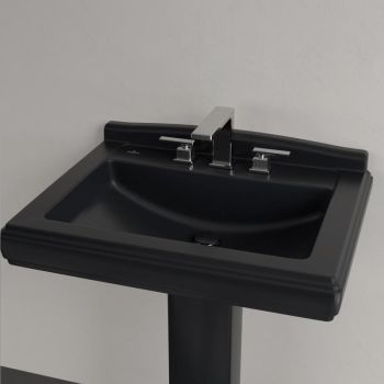 - VILLEROY&BOCH Hommage umywalka 75 x 58 cm pure black z CeramicPlus 7101A1R7 - 7101A1R7 - Łazienki Szydłowski