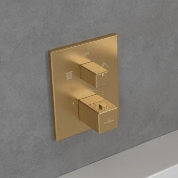 - Villeroy&Boch Mettlach termostatyczna bateria prysznicowa, element zewnetrzny złoty szczotkowany TVS12600300076 - TVS12600300076 - Łazienki Szydłowski