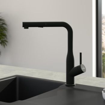  - Villeroy&Boch Subway Style Shower bateria kuchenna z wyciaganą wylewką czarny mat 92850006 - 92850006 - Łazienki Szydłowski