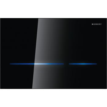- GEBERIT Sigma 80 Elektroniczny przycisk spłukujący szkło kolor czarny 116090SG6 - 116.090.SG.6 - Łazienki Szydłowski