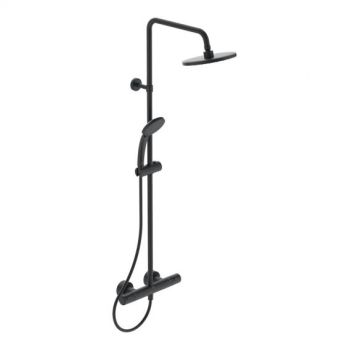 - Ideal Standard Ceratherm Zestaw prysznicowy z baterią termostatyczną i deszczownicą czarny mat A7545XG - A7545XG - Łazienki Szydłowski