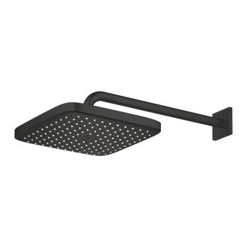 - GROHE- Tempesta 250 Cube Deszczownica z ramieniem 380 mm, 1 strumień czarny mat 266872430 - 266872430 - Łazienki Szydłowski