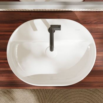  - HANSGROHE Xuniva U umywalka nablatowa 60 x 45 cm biały 60171450 - 60171450 - Łazienki Szydłowski