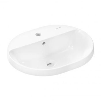  - HANSGROHE Xuniva U umywalka wpuszczana w blat 55 x 45 cm biały 60161450 - 60161450 - Łazienki Szydłowski