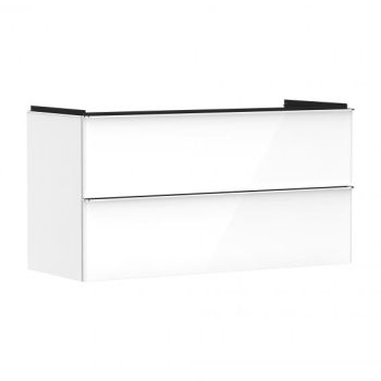  - HANSGROHE Xelu Q  Szafka podumywalkowa 118 x 50 cm wysoki połysk biały 54035000 - 54035000 - Łazienki Szydłowski