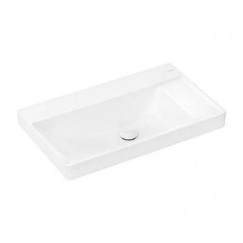  - HANSGROHE Xelu Q Umywalka z półką prawą 80x48 cm bez otworu na baterię i przelewu, biały SmartClean 61026450 - 61026450 - Łazienki Szydłowski