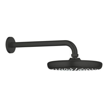  - GROHE-Tempesta 210 Deszczownica z ramieniem 28,6 cm, 1 strumień czarny mat 1022182430 - 1022182430 - Łazienki Szydłowski