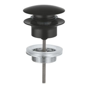 - GROHE-Zestaw odpływowy z korkiem czarny mat 1024642430 - 1024642430 - Łazienki Szydłowski