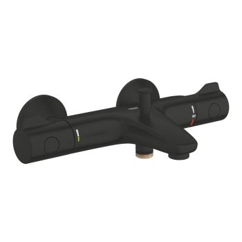 - GROHE- Grohtherm 800 Bateria wannowa z termostatem, czarny mat 1022032430 - 1022032430 - Łazienki Szydłowski