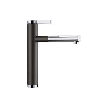 - BLANCO LINEE-S Silgranit-Look Bateria kuchenna z wyciąganą wylewką czarny/chrom 526171 - 526171 - Łazienki Szydłowski