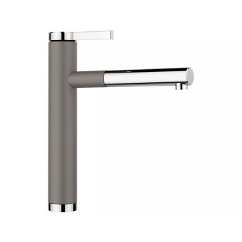 - BLANCO LINEE-S Silgranit-Look Bateria kuchenna z wyciąganą wylewką wulkaniczny szary/chrom 526956 - 526956 - Łazienki Szydłowski