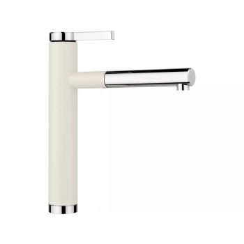 - BLANCO LINEE-S Silgranit-Look Bateria kuchenna z wyciąganą wylewką delikatny biały/chrom 526957 - 526957 - Łazienki Szydłowski