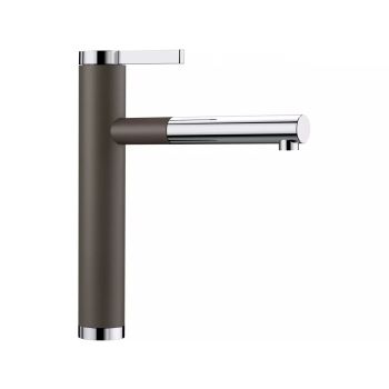 - BLANCO LINEE-S Silgranit-Look bateria kuchenna z wyciąganą wylewką kawowy/chrom 518445 - 518445 - Łazienki Szydłowski