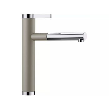 - BLANCO LINEE-S Silgranit-Look bateria kuchenna z wyciąganą wylewką tartufo/chrom 518446 - 518446 - Łazienki Szydłowski