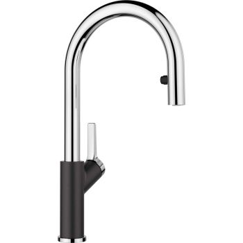 - BLANCO CARENA-S Vario Silgranit-Look Bateria kuchenna z wyciąganą wylewką antracyt/chrom 521358 - 521358 A - Łazienki Szydłowski