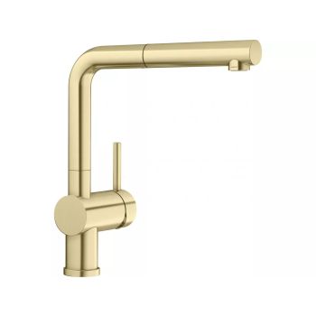 - BLANCO LINUS-S bateria kuchenna kolor satin gold 526684 - 526684 - Łazienki Szydłowski